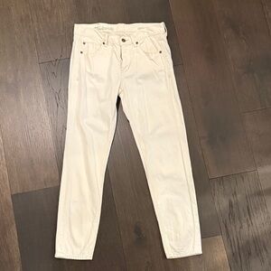 Madewell Cream Boyfriend Jeans